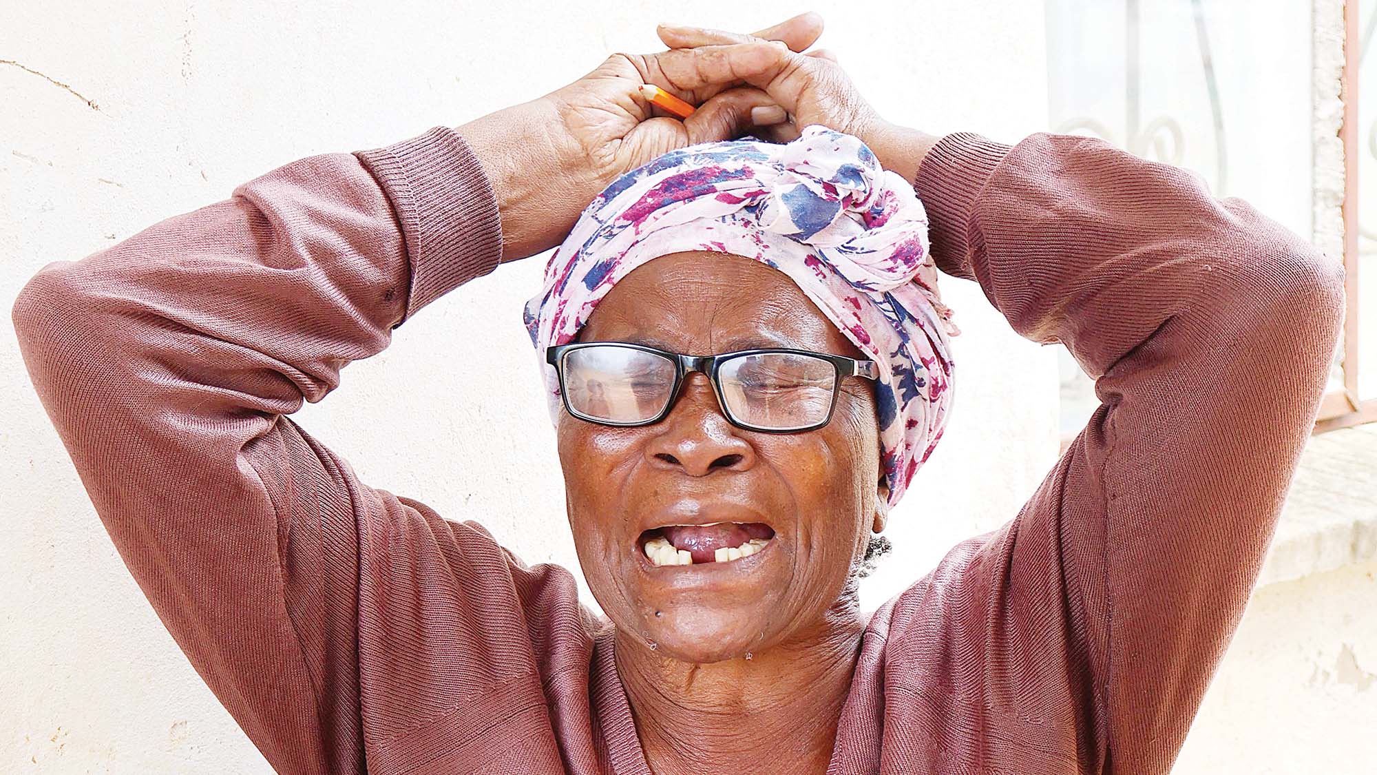 Kesta Dube (77), the mother of former Ngwempisi MP Mthandeni, in tears during an interview with this publication yesterday.